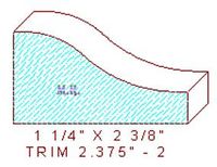 Trim Moulding 2-3/8" - 2 Trim Moulding 2-3/8" - 2