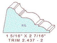 Trim Moulding 2-7/16" - 2 Trim Moulding 2-7/16" - 2