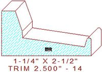 Trim Moulding 2-1/2" - 14 Trim Moulding 2-1/2" - 14