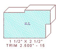Trim Moulding 2-1/2" - 15 Trim Moulding 2-1/2" - 15