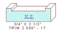 Trim Moulding 2-1/2" - 17 Trim Moulding 2-1/2" - 17