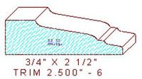 Trim Moulding 2-1/2" - 6 Trim Moulding 2-1/2" - 6