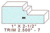Trim Moulding 2-1/2" - 7 Trim Moulding 2-1/2" - 7