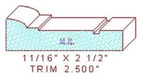 Trim Moulding 2-1/2" Trim Moulding 2-1/2"