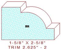 Trim Moulding 2-5/8" - 2 Trim Moulding 2-5/8" - 2