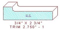 Trim Moulding 2-3/4" - 1 Trim Moulding 2-3/4" - 1