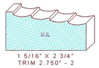 Trim Moulding 2-3/4" - 2 Trim Moulding 2-3/4" - 2