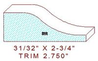 Trim 2-3/4" Trim 2-3/4"