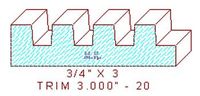 Trim Moulding 3" - 20 Trim Moulding 3" - 20