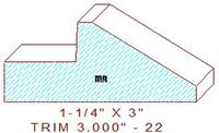 Trim Moulding 3" - 22 Trim Moulding 3" - 22