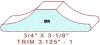 Stemware Moulding 3-1/8" - 1