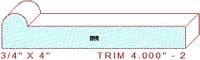 Trim Moulding 4" - 2 Trim Moulding 4" - 2