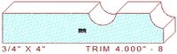 Trim Moulding 4" - 8 Trim Moulding 4" - 8