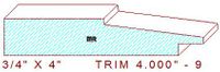 Trim Moulding 4" - 9 Trim Moulding 4" - 9