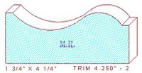 Trim Moulding 4-1/4" - 2 Trim Moulding 4-1/4" - 2