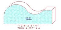 Trim Moulding 4-1/4" - 4 Trim Moulding 4-1/4" - 4