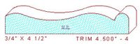 Trim Moulding 4-1/2" - 4 Trim Moulding 4-1/2" - 4