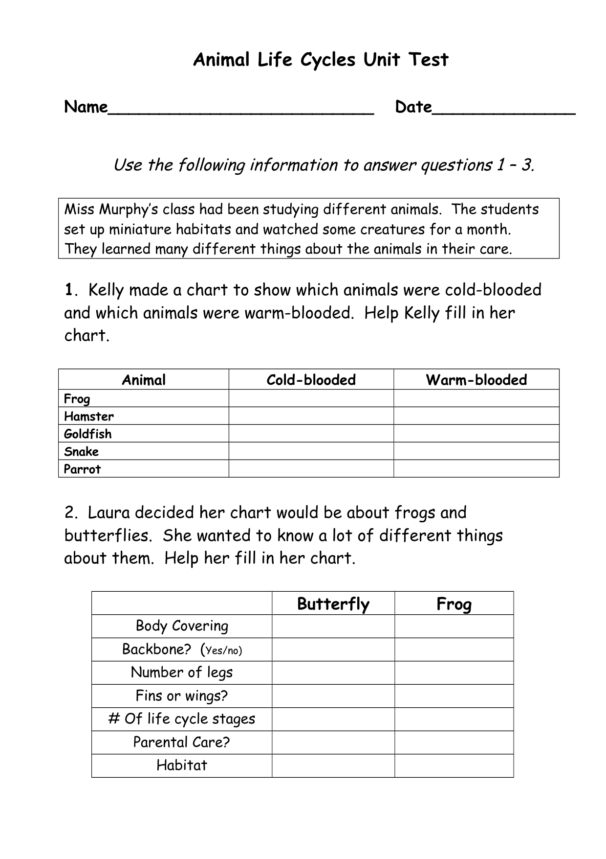 Life Cycles Unit Test By Jt Ninja Plans Life Cycles Unit Test By Jt Ninja Plans