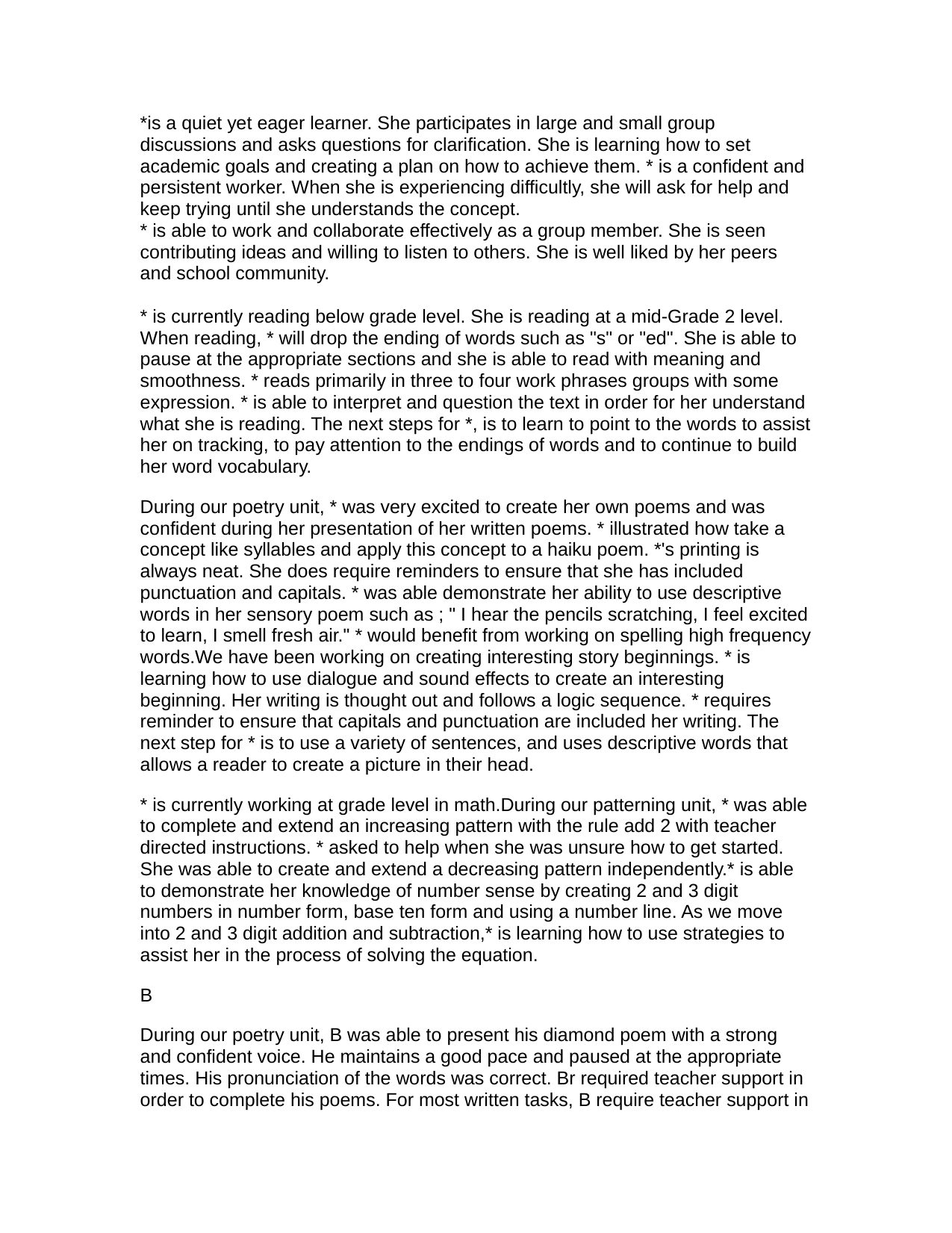 Primary school report writing comment bank Write My Research Paper