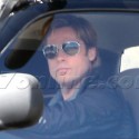 Brad Pitt Pretends To Drive