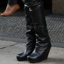 Lenny Kravitz Wears Platform Leather Boots