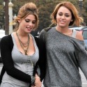 Miley Cyrus Bonds With Ashley Greene On Set