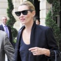 Kate Moss Rocks Leather Pants In France