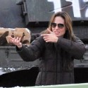 Angelina Jolie Gets Fired Up On Set
