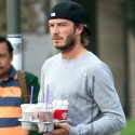 David Beckham Needs His Morning Coffee
