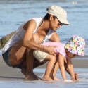 Halle Berry And Nahla Hit The Beach