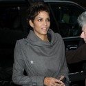 Halle Berry Keeps Warm For Good Morning America Appearance
