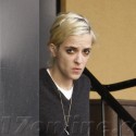 Samantha Ronson smokes after her workout session in LA