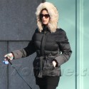 Catherine Zeta-Jones Stays Warm While Walking The Dog
