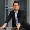 Orlando Bloom Films Commercial In Santa Monica
