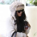Vanessa Hudgens Stays Warm In Furry Hat