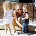 Nicole Richie And Her Kids At The Park