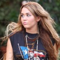 Miley Leaves A Friend's House