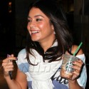 Vanessa Hudgens Grabs Starbucks With A Friend