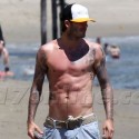 David Beckham Enjoys The Beach