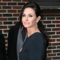 Courteney Cox Wears Sexy Black Dress To Letterman