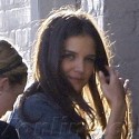 Katie Holmes Greets Fans At Jimmy Kimmel Live