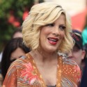 Tori Spelling Shows Off Her Baby Bump At The Grove