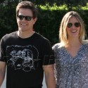 Mark Wahlberg Walks With Wifey