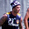 David Beckham Practices With His Soccer Team