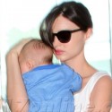 Miranda Kerr Takes Baby Flynn Out For A Walk.