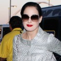 Dita Von Teese Takes Her Cat To LAX
