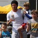 David Beckham Takes The Boys For Froyo
