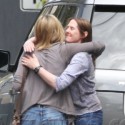 Jennifer Aniston Hugs A Friend At Universal Studios