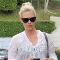 January Jones Goes Shopping At Calypso