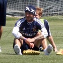 David Beckham Hits The Soccer Field